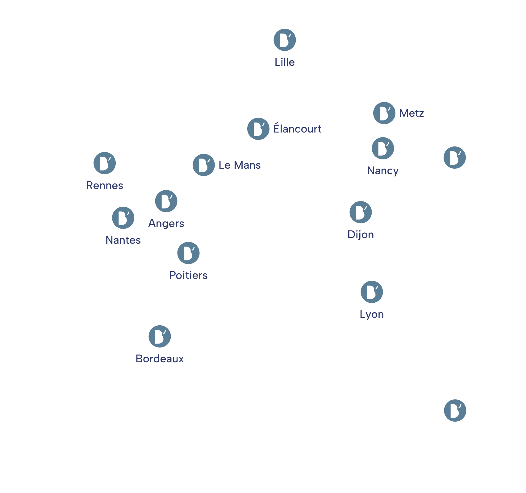 Implantation centres de coworking en france
